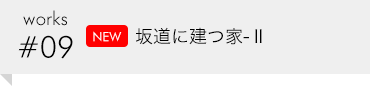 works #09 NEW 坂道に建つ家-Ⅱ